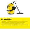 imageKrcher WD 3 MultiPurpose 45 Gallon WetDry Shop Vacuum Cleaner with Attachments  Blower Feature Compact SpaceSaving Design Great for Car CleaningWD1 Classic