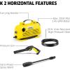 imageKrcher Pressure Washer K 1 Max 145 GPM 1700 PSI Trigger Spray Gun ampamp Vario Power Spray Wand  for Cars Bikes Deck Driveways Siding PatiosK 2 Horizontal