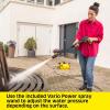 imageKrcher Pressure Washer K 1 Max 145 GPM 1700 PSI Trigger Spray Gun ampamp Vario Power Spray Wand  for Cars Bikes Deck Driveways Siding PatiosK 3 Horizontal