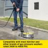 imageKrcher Pressure Washer Surface Cleaner 15quot 3 Wheels Stainless Steel Quick Connect 4000 PSI Ideal for Driveways Patios Decks SidewalksSurface Cleaner
