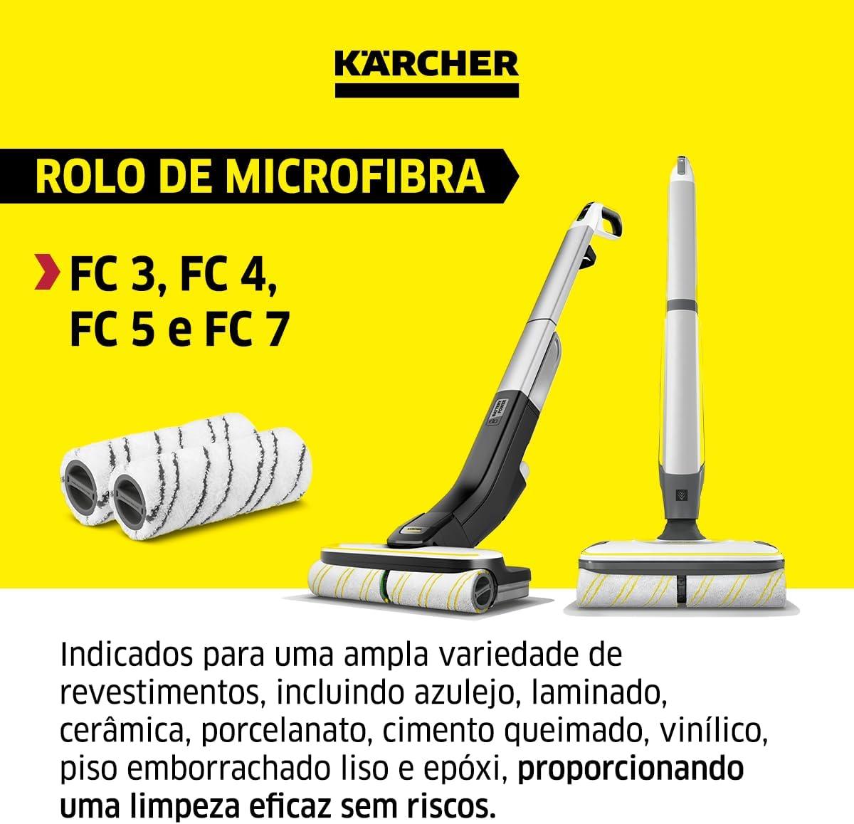 image:imageKarcher FC Floor Cleaner Microfiber MultiSurface Replacement Roller  2Pack GreyGrey