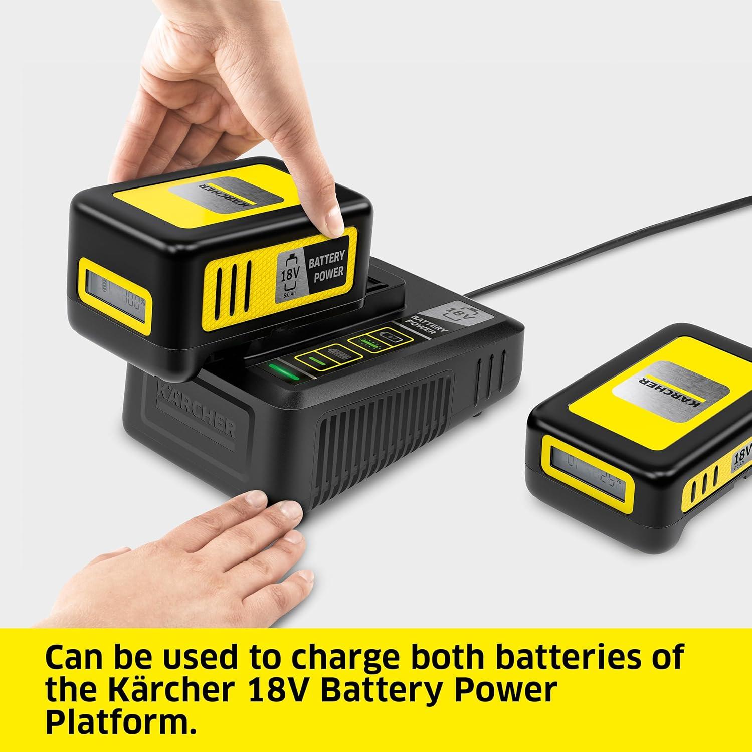 image:imageKarcher Fast Charger 18V  Compatible with Karcher 18V Batteries 25V and 50VCharger