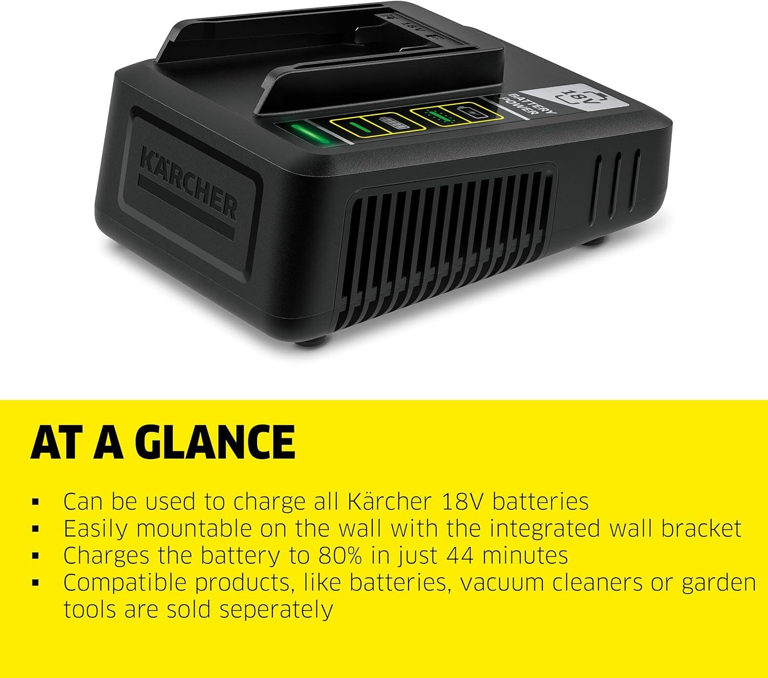 image:imageKarcher Fast Charger 18V  Compatible with Karcher 18V Batteries 25V and 50VCharger