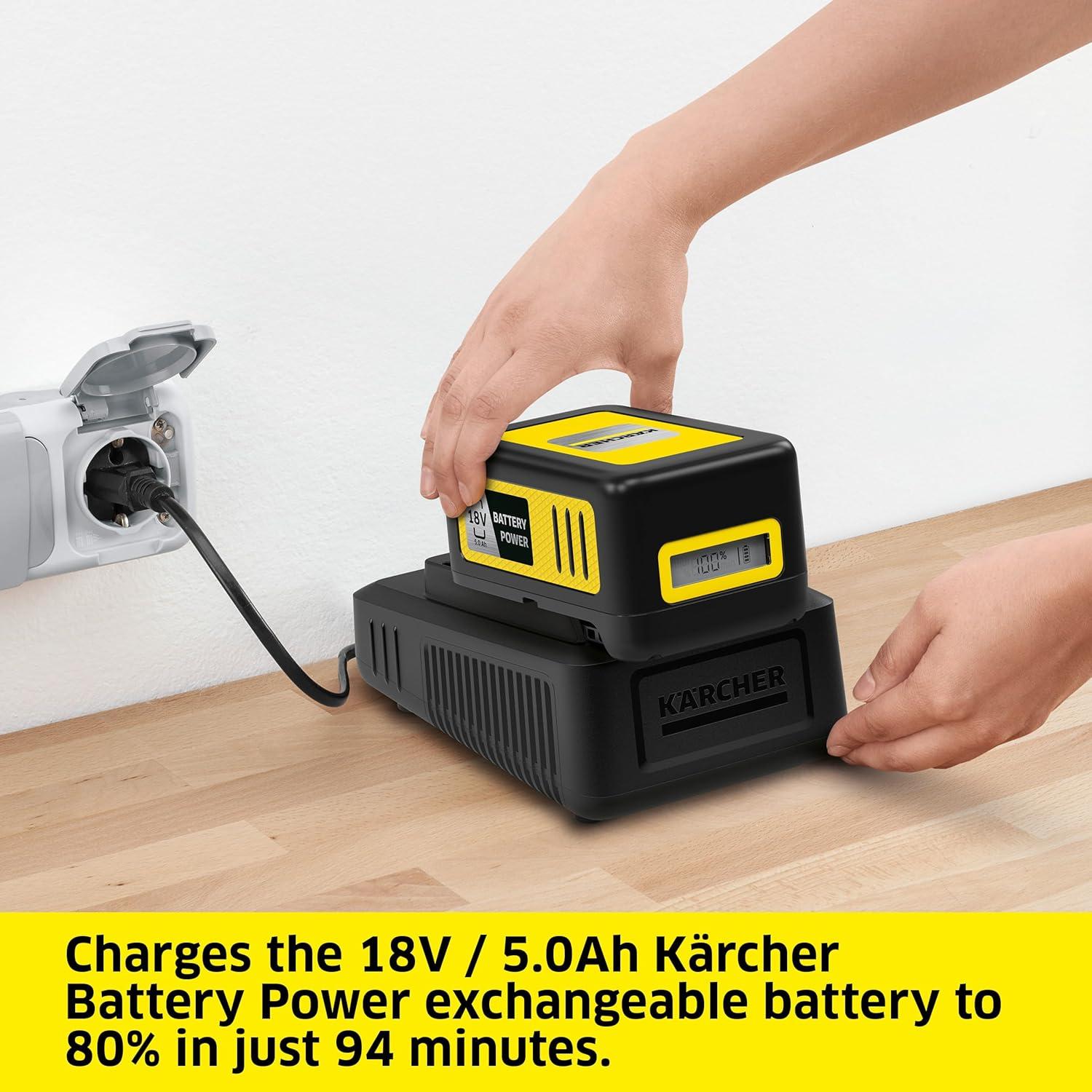 image:imageKarcher Fast Charger 18V  Compatible with Karcher 18V Batteries 25V and 50VCharger