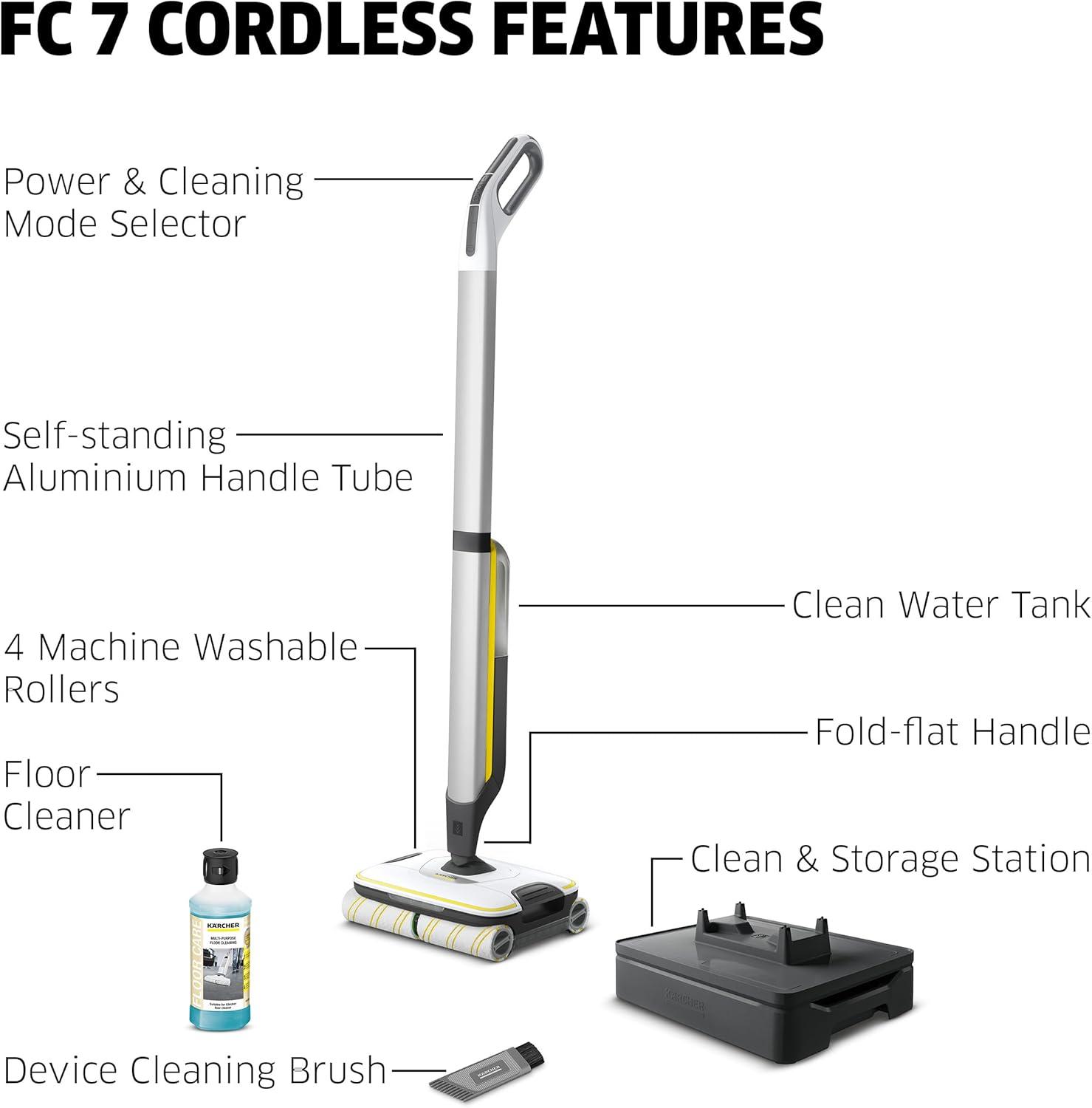image:imageKrcher Floor Cleaner Concentrate for All Hard Floors Universal  Multi Purpose Floor Soap  Designed for Karcher Electric Hard Floor Cleaners FC 3 FC 5 and FC 7  StreakFree  169 ozFC 7 Electric Hard Floor Cleaner