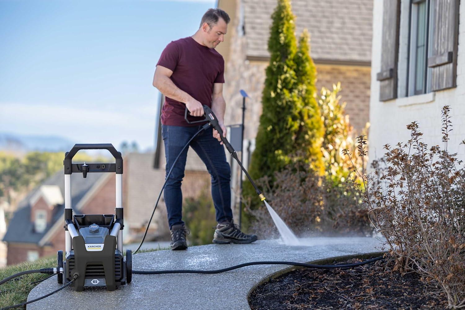 image:imageKrcher Pressure Washer K1700B CETA Certified 3 Spray Nozzles Detergent Tank for Cars Driveways Siding Patios 12 max GPMBlack