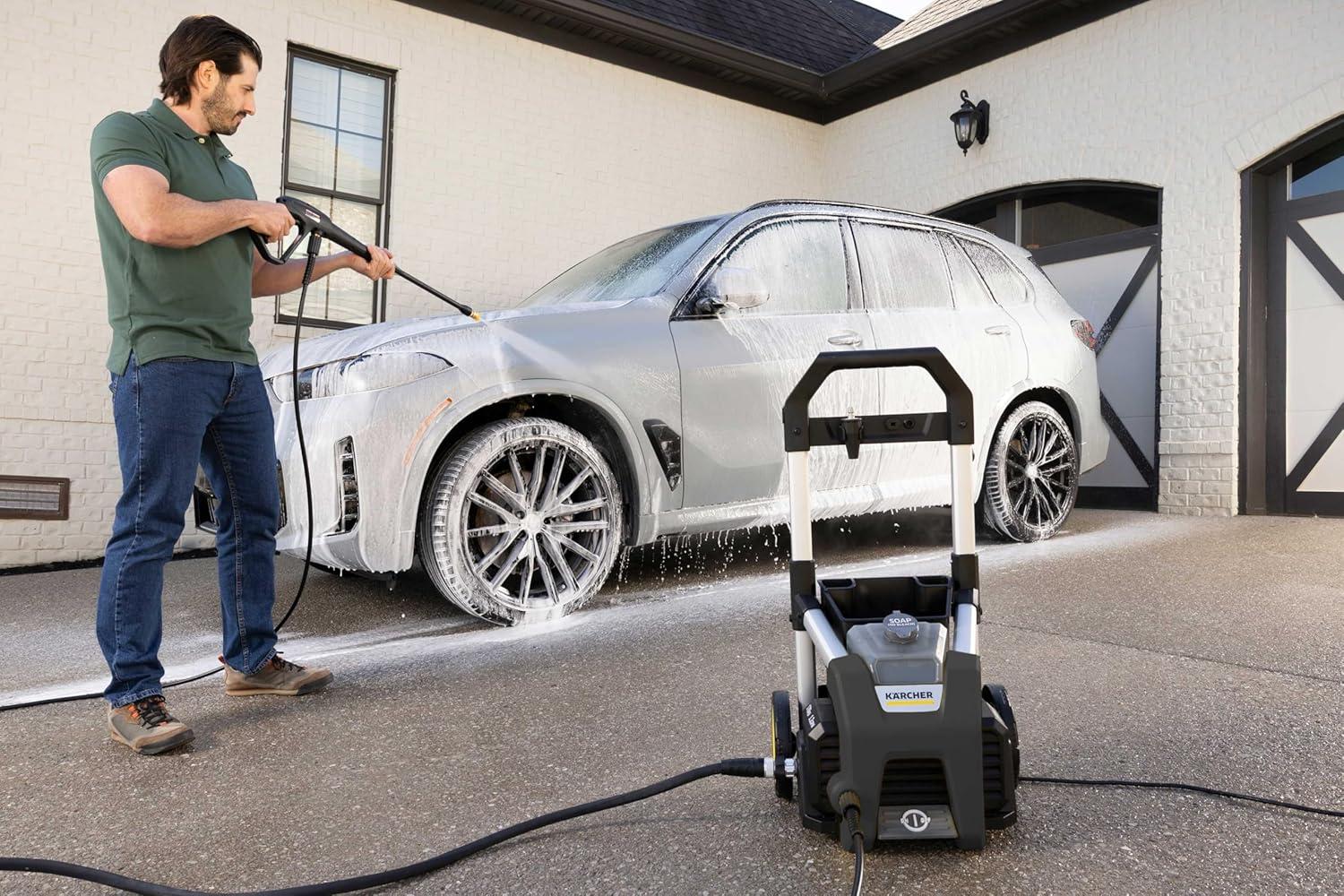 image:imageKrcher Pressure Washer K1700B CETA Certified 3 Spray Nozzles Detergent Tank for Cars Driveways Siding Patios 12 max GPMBlack