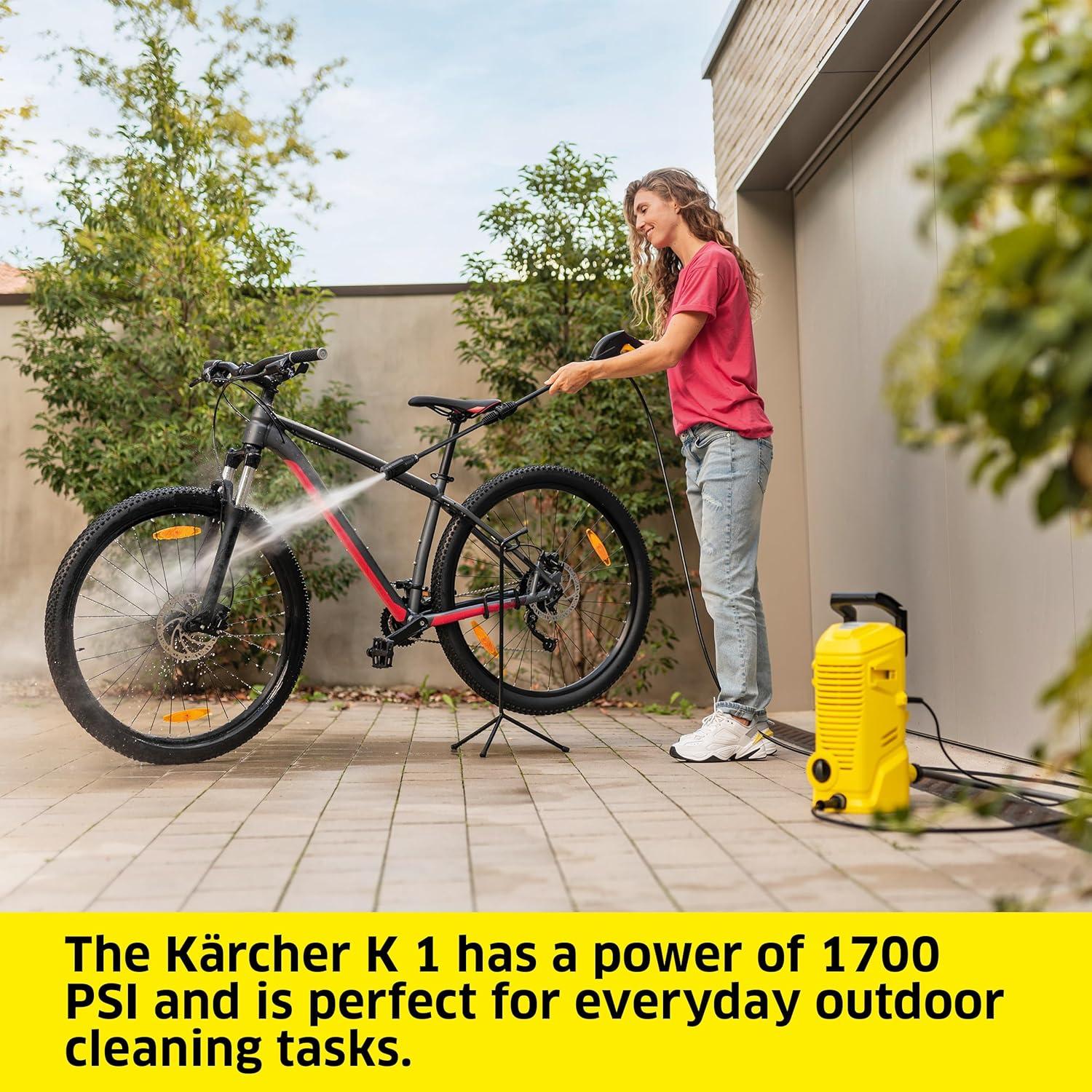 image:imageKrcher Pressure Washer K1700B CETA Certified 3 Spray Nozzles Detergent Tank for Cars Driveways Siding Patios 12 max GPMYellow