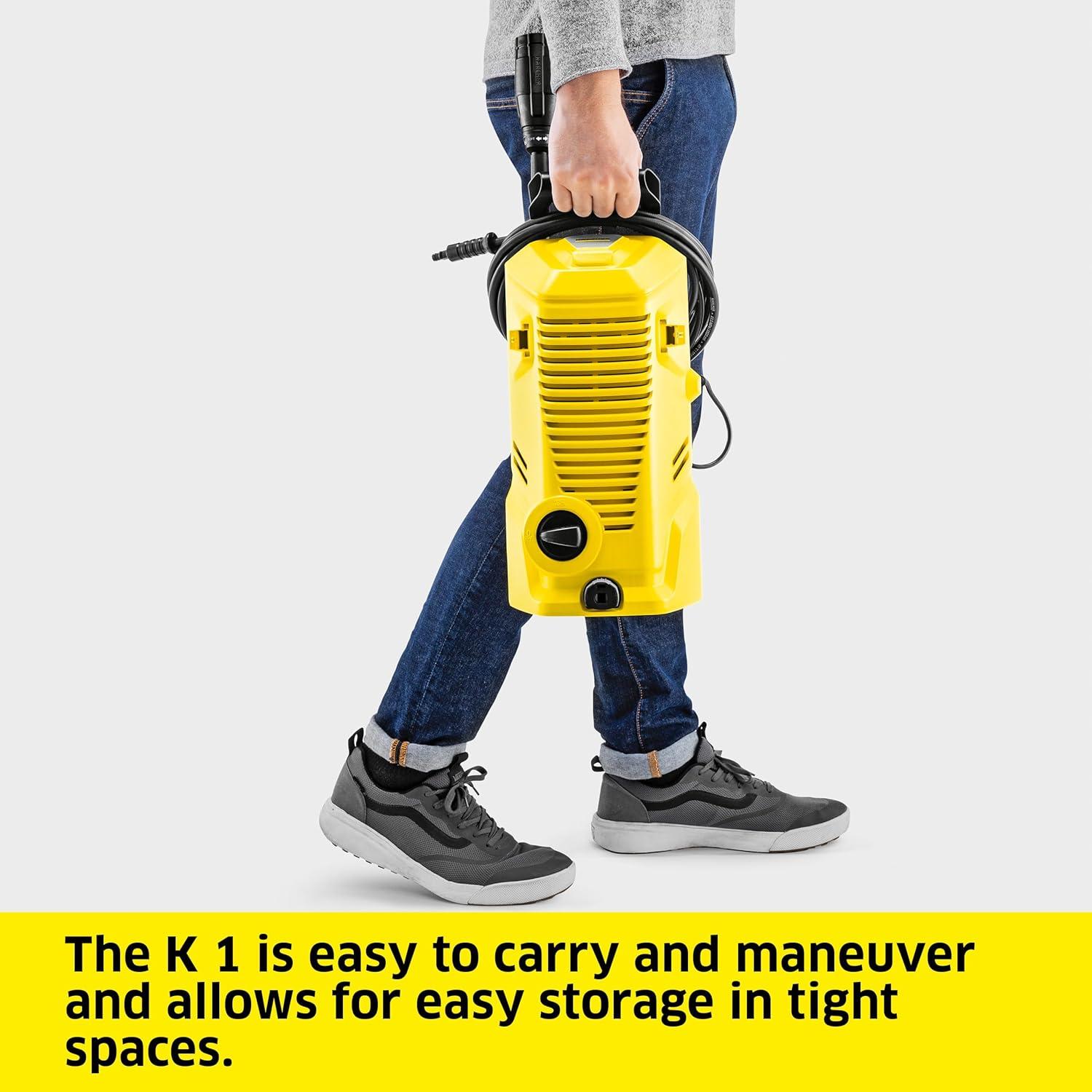 image:imageKrcher Pressure Washer K1700B CETA Certified 3 Spray Nozzles Detergent Tank for Cars Driveways Siding Patios 12 max GPMYellow