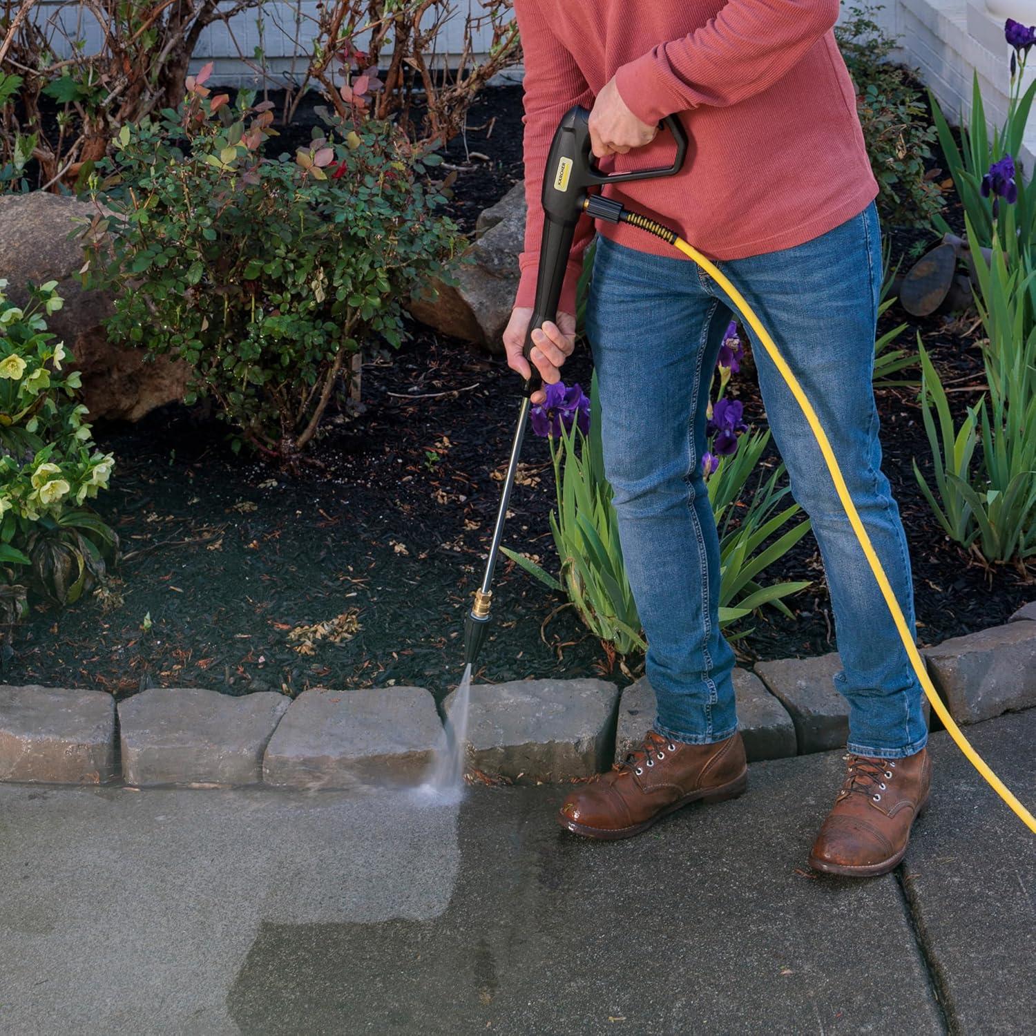 image:imageKrcher Pressure Washer K1700PSB Cube 3 Spray Nozzles Detergent Tank for Cars Driveways Siding Patios 1700 PSI 146 max GPM BlackBlack