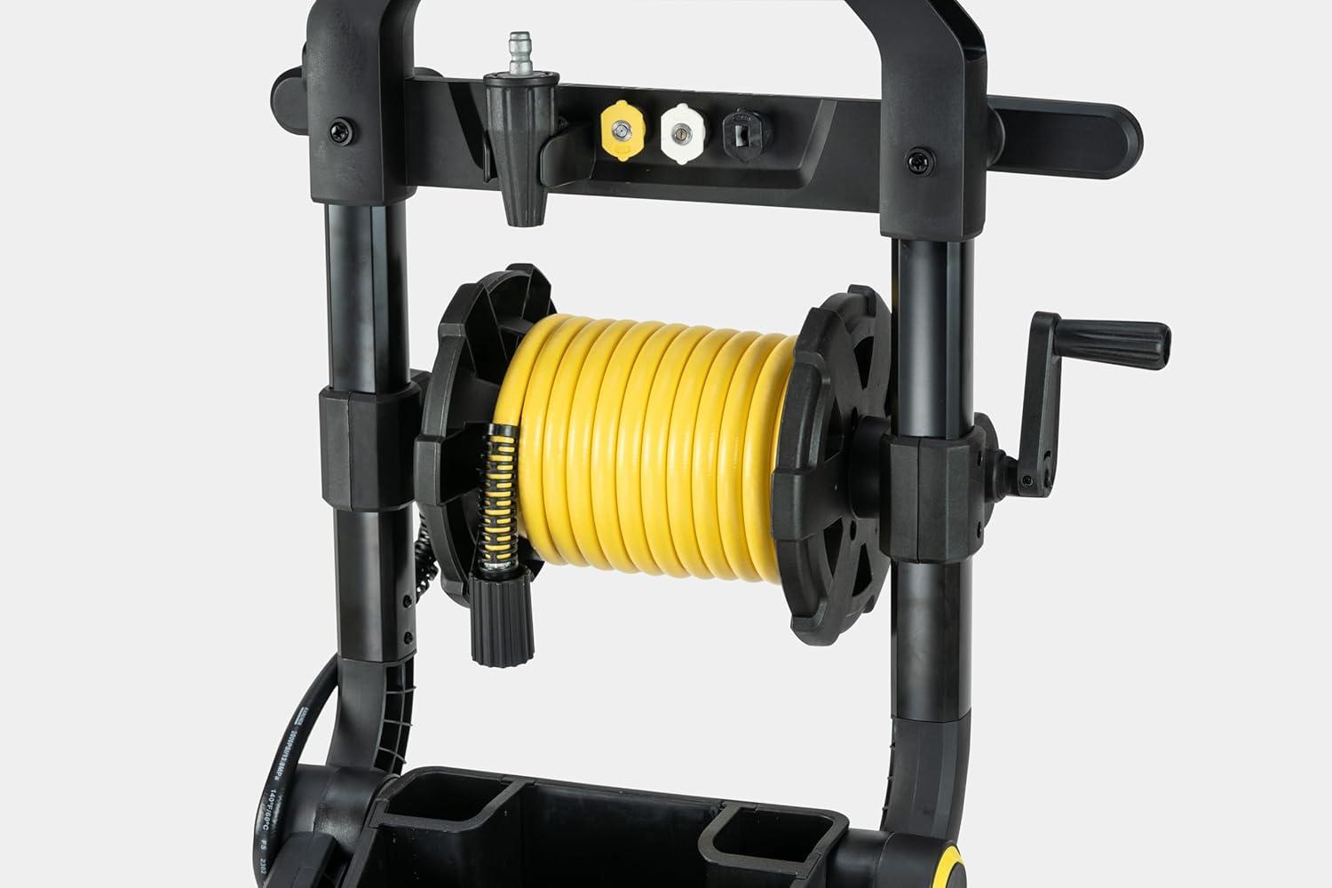 image:imageKrcher Pressure Washer K2300PSB 4 Spray Nozzles Detergent Tank Hose Reel for Cars Driveways Siding Patios 207 max GPMBlack