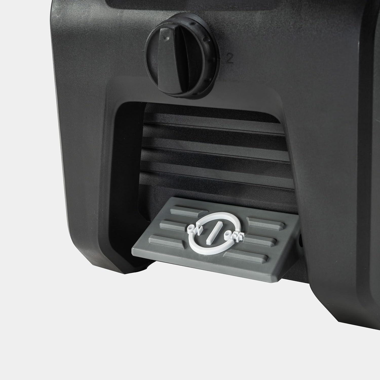 image:imageKrcher Pressure Washer K2300PSB 4 Spray Nozzles Detergent Tank Hose Reel for Cars Driveways Siding Patios 207 max GPMBlack