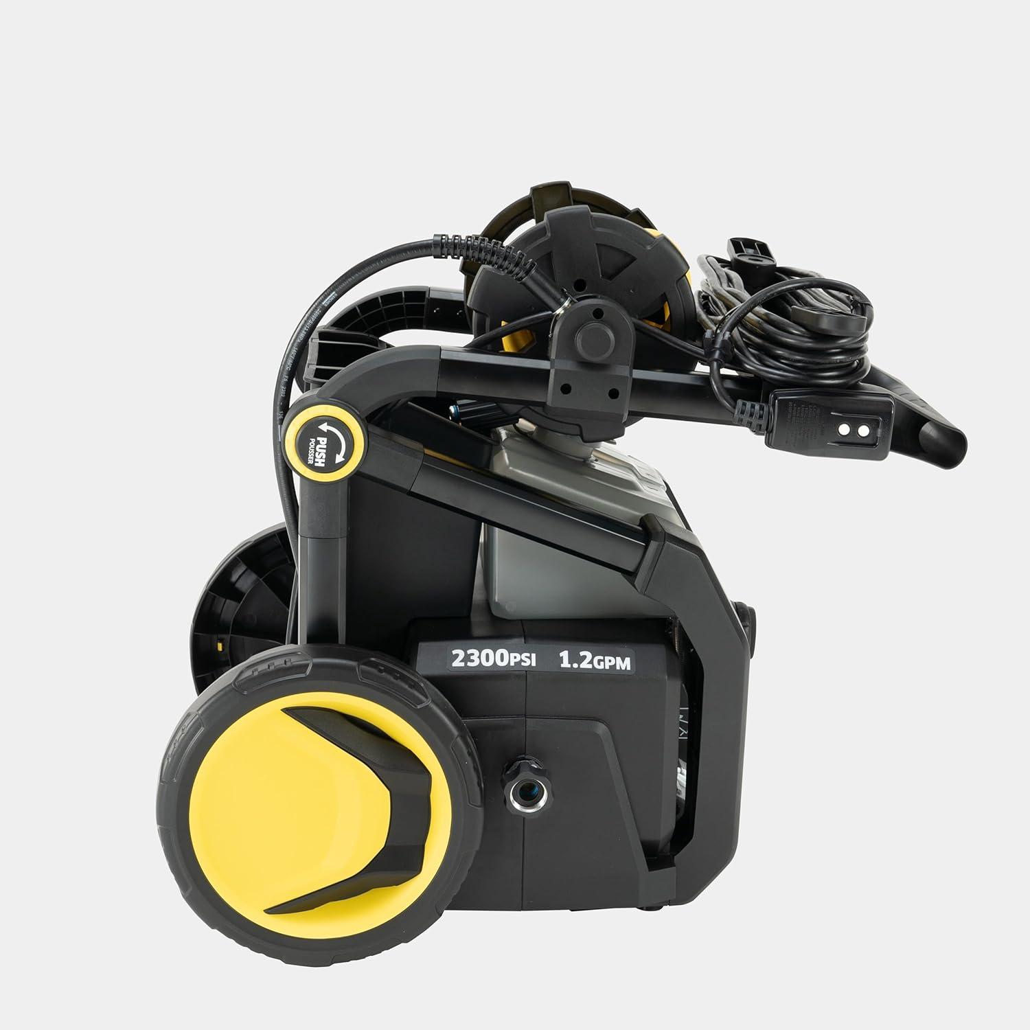 image:imageKrcher Pressure Washer K2300PSB 4 Spray Nozzles Detergent Tank Hose Reel for Cars Driveways Siding Patios 207 max GPMBlack