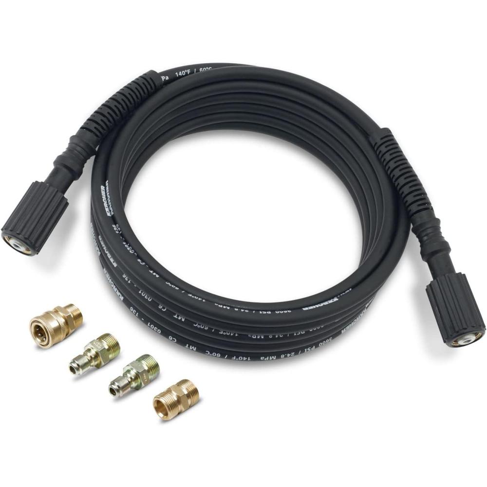 image:imageKrcher Pressure Washer K2300PSB 4 Spray Nozzles Detergent Tank Hose Reel for Cars Driveways Siding Patios 207 max GPMBrownA