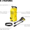 image:imageKrcher Pressure Washer K1700B CETA Certified 3 Spray Nozzles Detergent Tank for Cars Driveways Siding Patios 12 max GPMYellow
