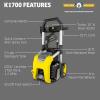 image:imageKrcher Pressure Washer K1700B CETA Certified 3 Spray Nozzles Detergent Tank for Cars Driveways Siding Patios 12 max GPMYellow