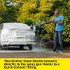 image:imageKrcher Pressure Washer K2300PSB 4 Spray Nozzles Detergent Tank Hose Reel for Cars Driveways Siding Patios 207 max GPMWhite