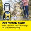 image:imageKrcher Pressure Washer K2300PSB 4 Spray Nozzles Detergent Tank Hose Reel for Cars Driveways Siding Patios 207 max GPMYellow