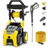 image:imageKrcher Pressure Washer K2300PSB 4 Spray Nozzles Detergent Tank Hose Reel for Cars Driveways Siding Patios 207 max GPMYellow