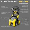 image:imageKrcher Pressure Washer K2300PSB 4 Spray Nozzles Detergent Tank Hose Reel for Cars Driveways Siding Patios 207 max GPMYellow