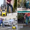 image:imageKrcher Pressure Washer K2300PSB 4 Spray Nozzles Detergent Tank Hose Reel for Cars Driveways Siding Patios 207 max GPMYellow