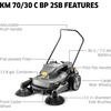 image:imageKrcher Walk Behind Outdoor Push Sweeper S 4 Twin GoFurther for Workshops Sidewalks Driveways or Garages with Debris Grabber 525 Gallon Capacity 268 Sweeping WidthGray