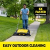 image:imageKrcher Walk Behind Outdoor Push Sweeper S 4 Twin GoFurther for Workshops Sidewalks Driveways or Garages with Debris Grabber 525 Gallon Capacity 268 Sweeping WidthYellow