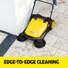 image:imageKrcher Walk Behind Outdoor Push Sweeper S 4 Twin GoFurther for Workshops Sidewalks Driveways or Garages with Debris Grabber 525 Gallon Capacity 268 Sweeping WidthYellow