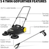 image:imageKrcher Walk Behind Outdoor Push Sweeper S 4 Twin GoFurther for Workshops Sidewalks Driveways or Garages with Debris Grabber 525 Gallon Capacity 268 Sweeping WidthBlack