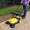 image:imageKrcher Walk Behind Outdoor Push Sweeper S 4 Twin GoFurther for Workshops Sidewalks Driveways or Garages with Debris Grabber 525 Gallon Capacity 268 Sweeping WidthYellow