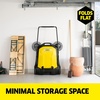 image:imageKrcher Walk Behind Outdoor Push Sweeper S 4 Twin GoFurther for Workshops Sidewalks Driveways or Garages with Debris Grabber 525 Gallon Capacity 268 Sweeping WidthYellow