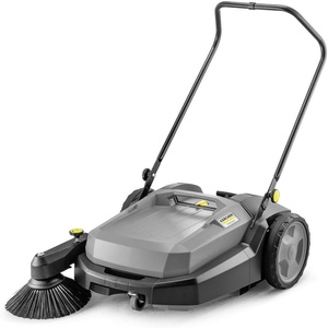 image:imageKrcher Walk Behind Outdoor Push Sweeper S 4 Twin GoFurther for Workshops Sidewalks Driveways or Garages with Debris Grabber 525 Gallon Capacity 268 Sweeping WidthGray