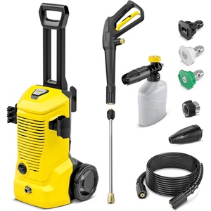 image:imageKrcher K 4 Foam Cannon 1900 PSI Electric Pressure Washer with Turbo Nozzle and Large Wheels for AllTerrain Home Maintenance and Foam Cannon for Vehicle Cleaning