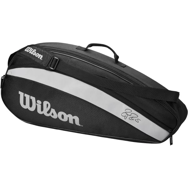 WILSON 3 Pack, Black/White, Holds up to 3 Rackets