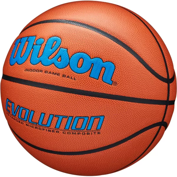 WILSON Evolution Indoor Game Basketballs - Size 5, Size 6 and Size 7