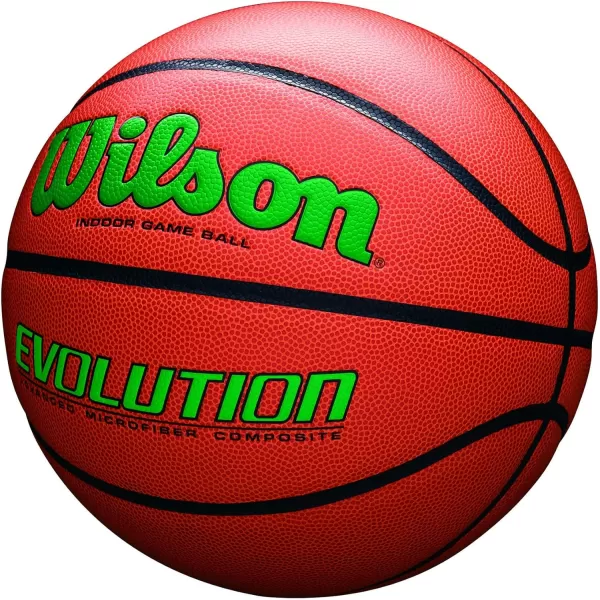 WILSON Evolution Indoor Game Basketballs - Size 5, Size 6 and Size 7