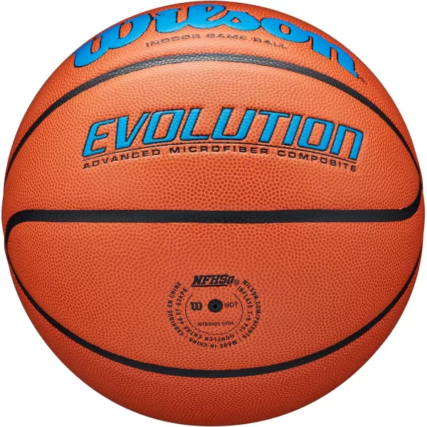 WILSON Evolution Indoor Game Basketballs - Size 5, Size 6 and Size 7