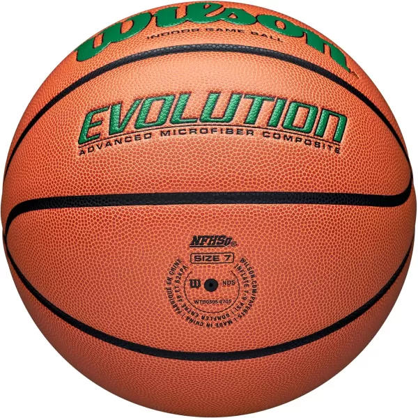 WILSON Evolution Indoor Game Basketballs - Size 5, Size 6 and Size 7