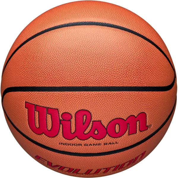 WILSON Evolution Indoor Game Basketballs - Size 5, Size 6 and Size 7