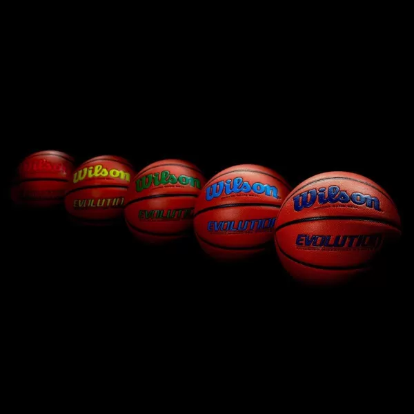 WILSON Evolution Indoor Game Basketballs - Size 5, Size 6 and Size 7