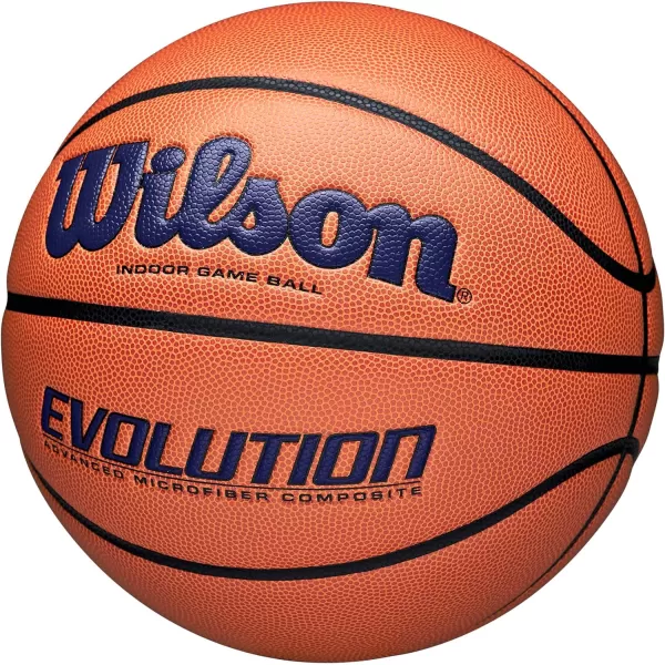 WILSON Evolution Indoor Game Basketballs - Size 5, Size 6 and Size 7