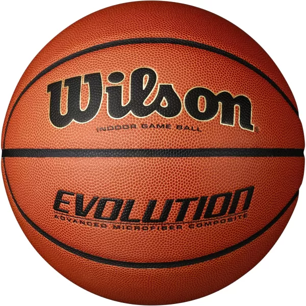 WILSON Evolution Indoor Game Basketballs - Size 5, Size 6 and Size 7