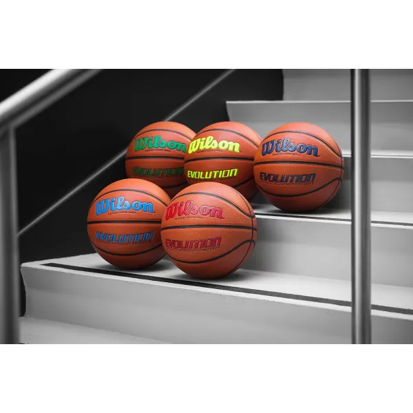 WILSON Evolution Indoor Game Basketballs - Size 5, Size 6 and Size 7