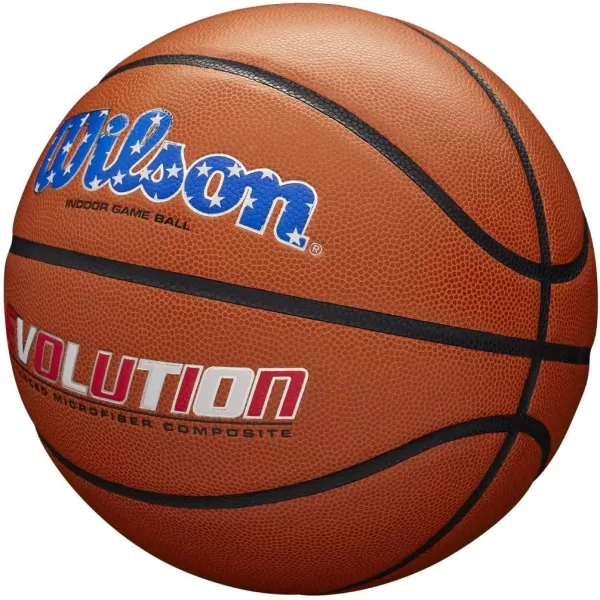WILSON Evolution Indoor Game Basketballs - Size 5, Size 6 and Size 7