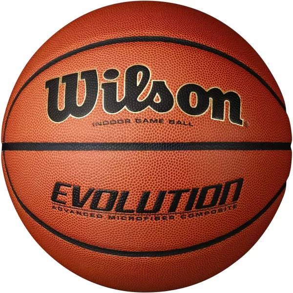 WILSON Evolution Indoor Game Basketballs - Size 5, Size 6 and Size 7