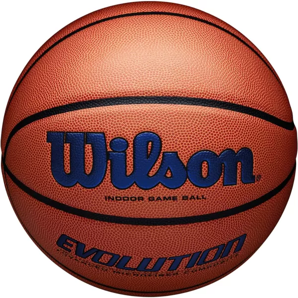 WILSON Evolution Indoor Game Basketballs - Size 5, Size 6 and Size 7
