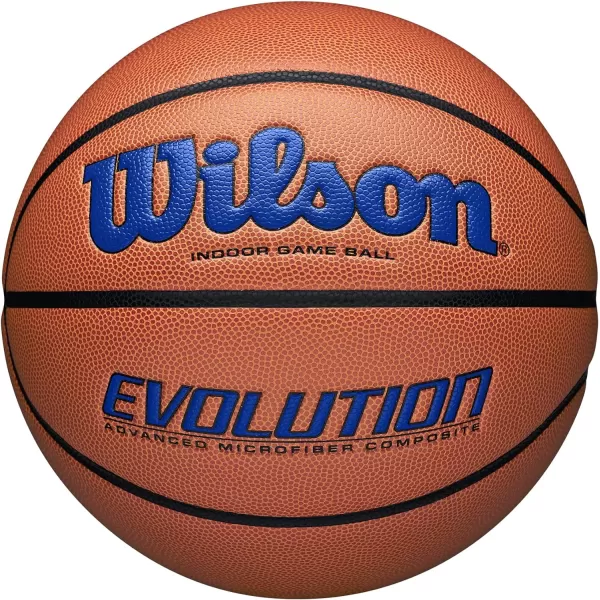 WILSON Evolution Indoor Game Basketballs - Size 5, Size 6 and Size 7