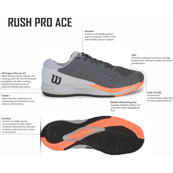 WILSON Men's Rush Pro Ace Tennis Shoes