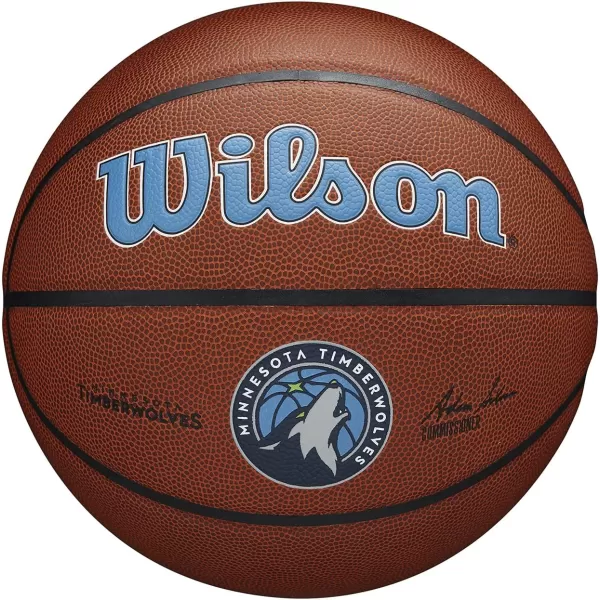 WILSON NBA Alliance Series Basketballs - Team Logo Basketballs - 29.5" and Mini Sizes