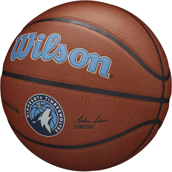 WILSON NBA Alliance Series Basketballs - Team Logo Basketballs - 29.5" and Mini Sizes